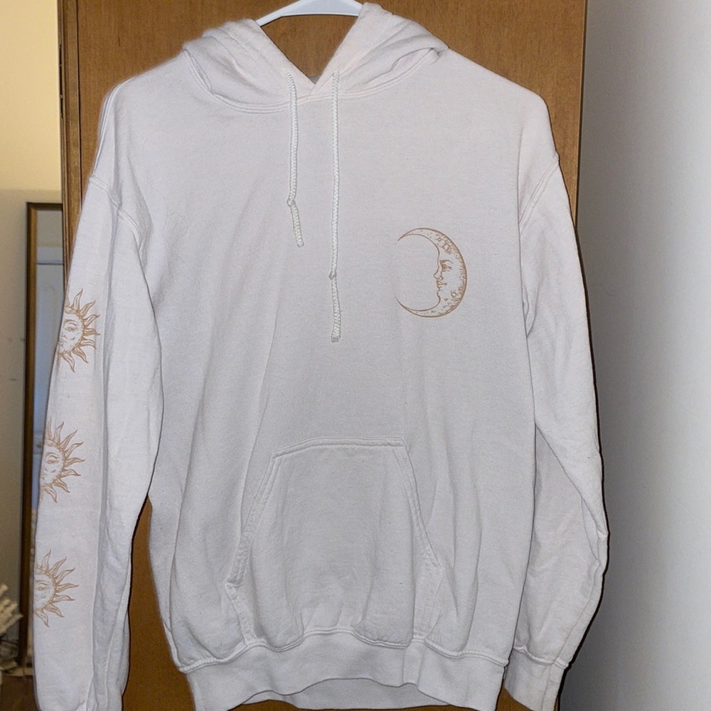 Pacsun - white desert dreamer sun and moon hoodie